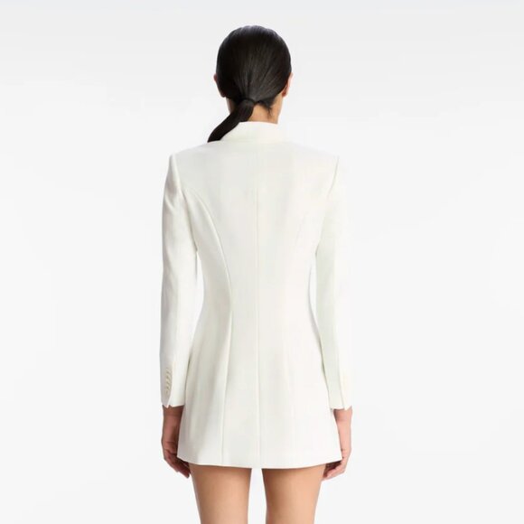 A.L.C. Juliet Pleated Blazer Dress White 00 - Picture 4 of 7
